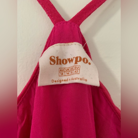 Showpo. Barbiecore bright print strappy mini dress - Picture 3 of 6